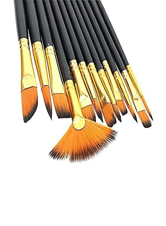 HARISTAR Art Brush Set for Artists, Painting Brushes Set of 12 Professional Round Pointed Tip Nylon Hair Artist Acrylic Paint Brush for Acrylic/Water Colour/Oil Painting(Art Lovers) - Image 2